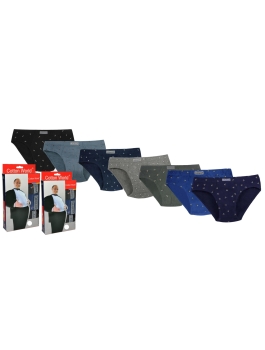 Slipy bawełniane Cotton World- duże rozmiary- 3 sztuki